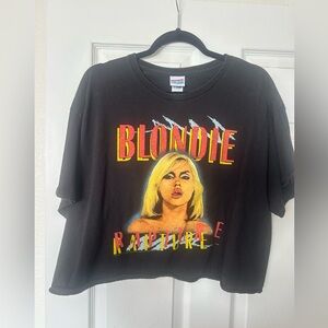 Junk Food Clothing Black Blondie Rapture Graphic Crop Tee
